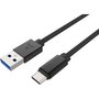 ADEQWAT Câble USB C vers USB noir 2m tréssé