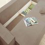 Voir la diapositive 3 : BEST MOBILIER Dellia - canapé 3 places convertible - avec coffre - en velours côtelé - style contemporain