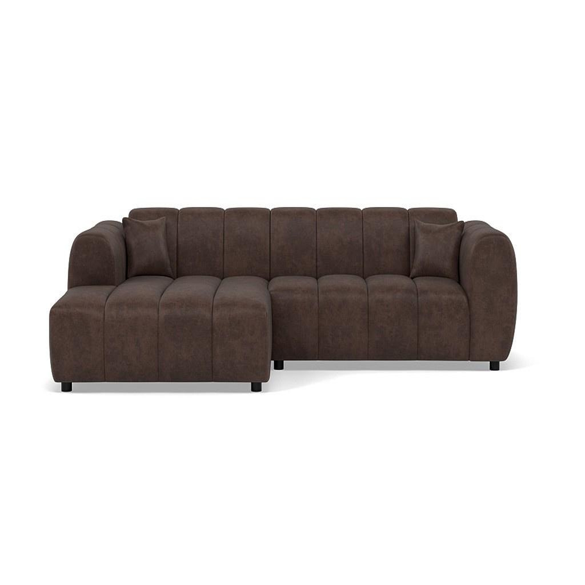 Voir la diapositive 1 : BEST MOBILIER Curtis - canapé d'angle gauche 4 places en simili