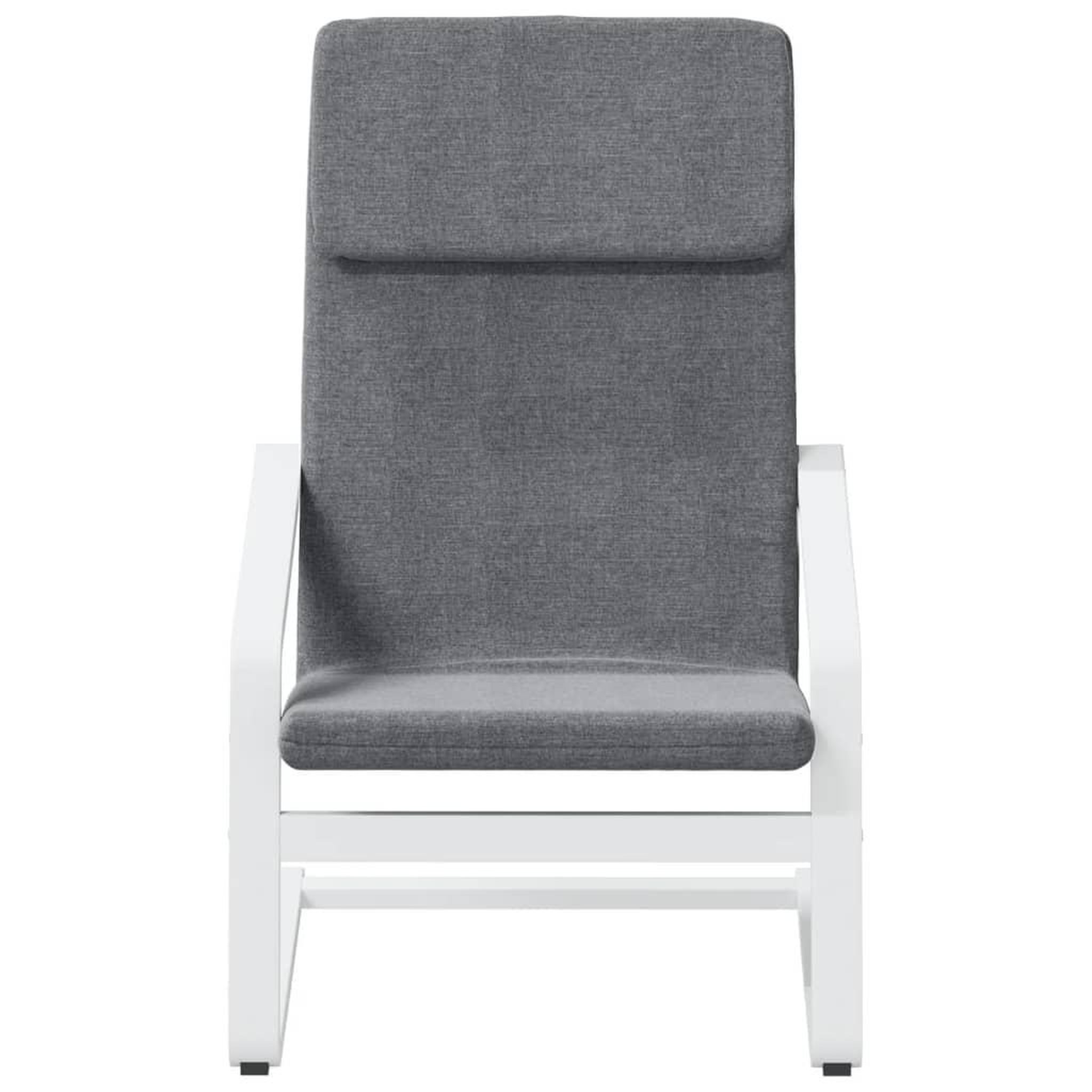 Voir la diapositive 4 : VIDAXL Chaise de relaxation Gris fonce Tissu