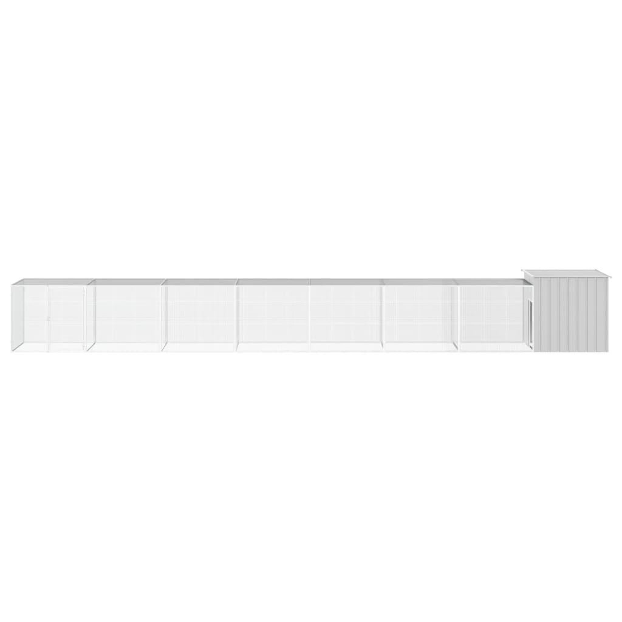 Voir la diapositive 3 : VIDAXL Cage pour poules Gris 800x91x100 cm Acier galvanise