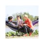 Voir la diapositive 2 : O'Camp Hamac de camping en toile 1 place - O'Camp - Jaune et violet - Dimensions 270 x 130 cm