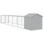 Voir la diapositive 5 : VIDAXL Poulailler avec cour gris clair 117x609x123 cm acier galvanise