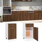 VIDAXL Armoire de plancher a tiroir Chene marron 40x46x81,5 cm