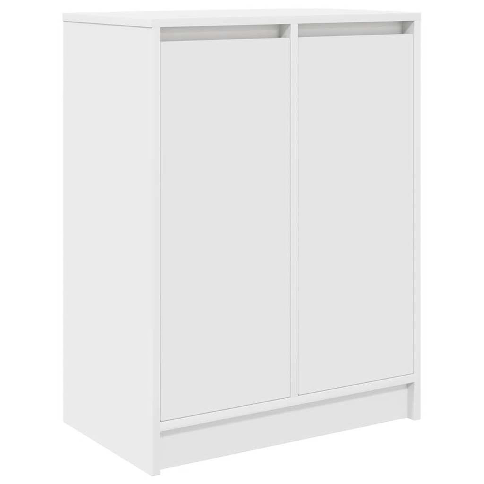 Voir la diapositive 2 : VIDAXL Armoire a chaussures blanc 57x34x76 cm bois d'ingenierie