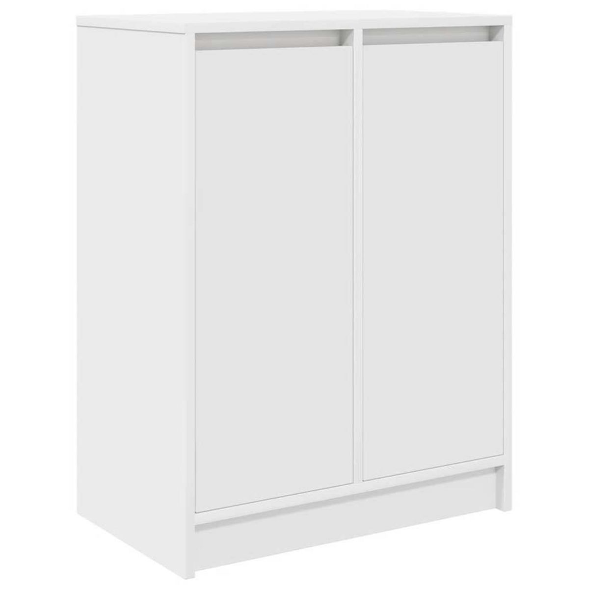 VIDAXL Armoire a chaussures blanc 57x34x76 cm bois d'ingenierie