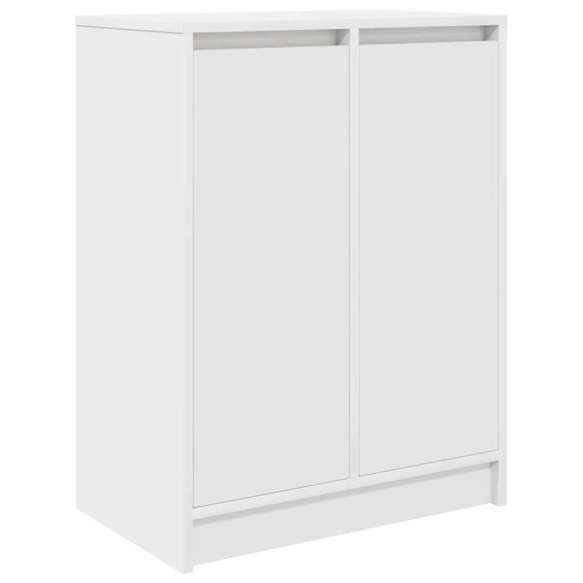 VIDAXL Armoire a chaussures blanc 57x34x76 cm bois d'ingenierie