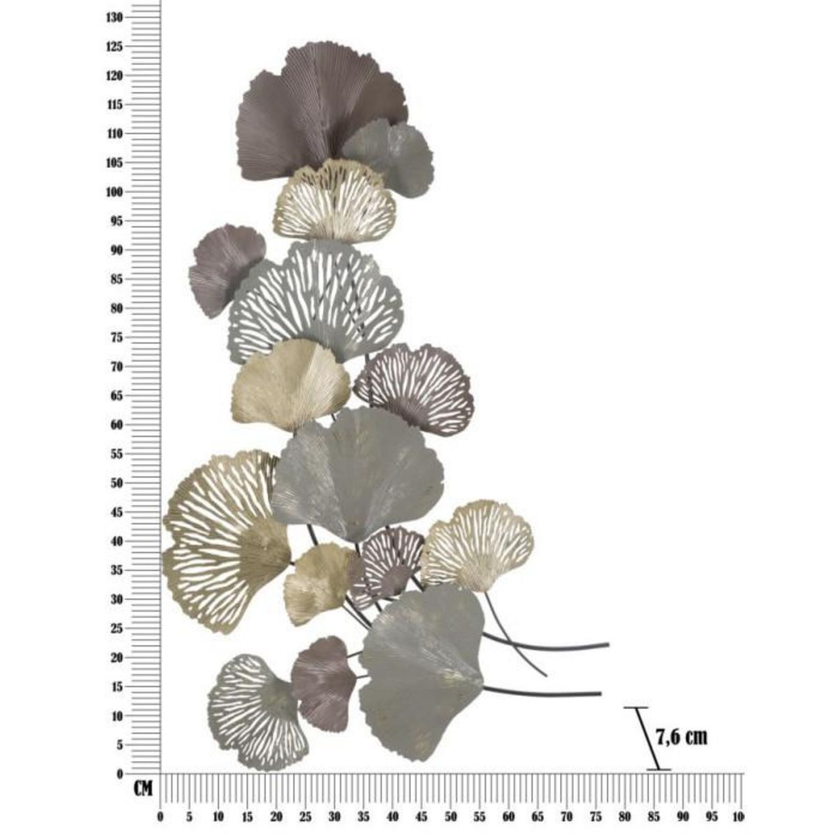 Paris Prix Décoration Murale en Métal  Diply  126cm Multicolore