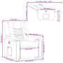 Voir la diapositive 6 : VIDAXL Fauteuil inclinable electrique noir tissu