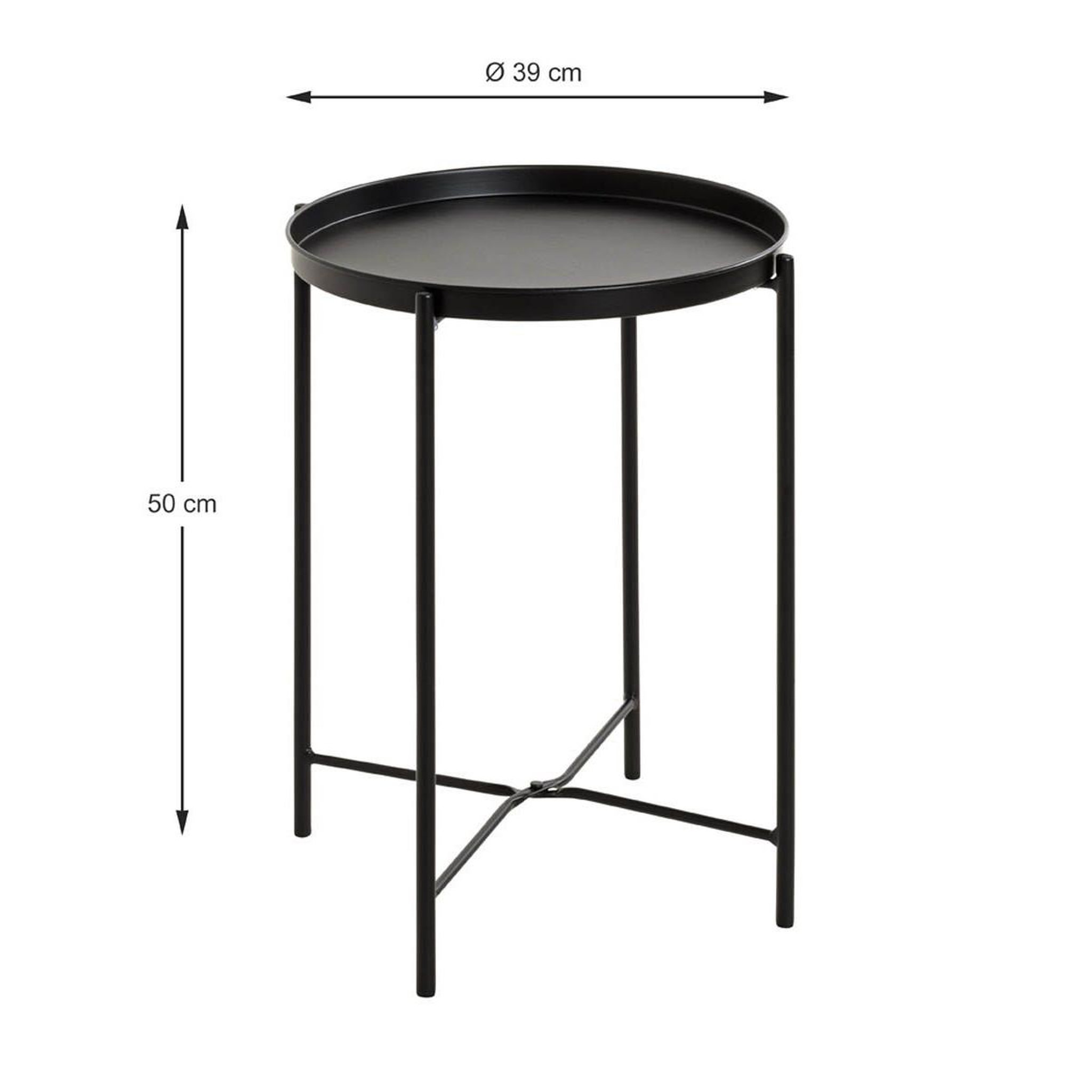 Voir la diapositive 4 : Paris Prix Table d'appoint métal  yann  50cm noir