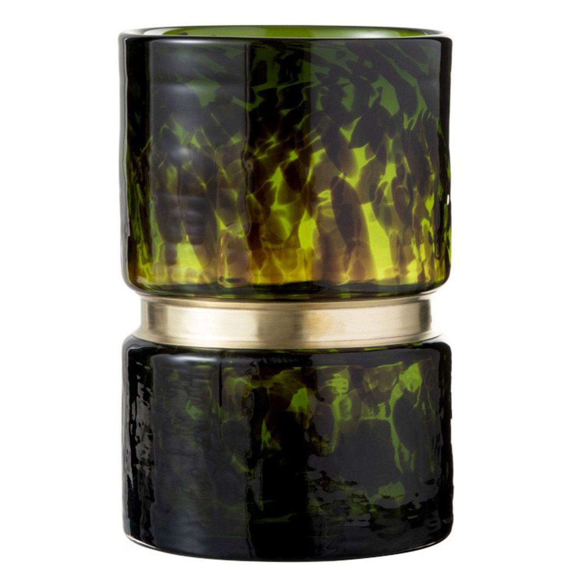J-LINE Vase rond design  tâche winter  23cm vert