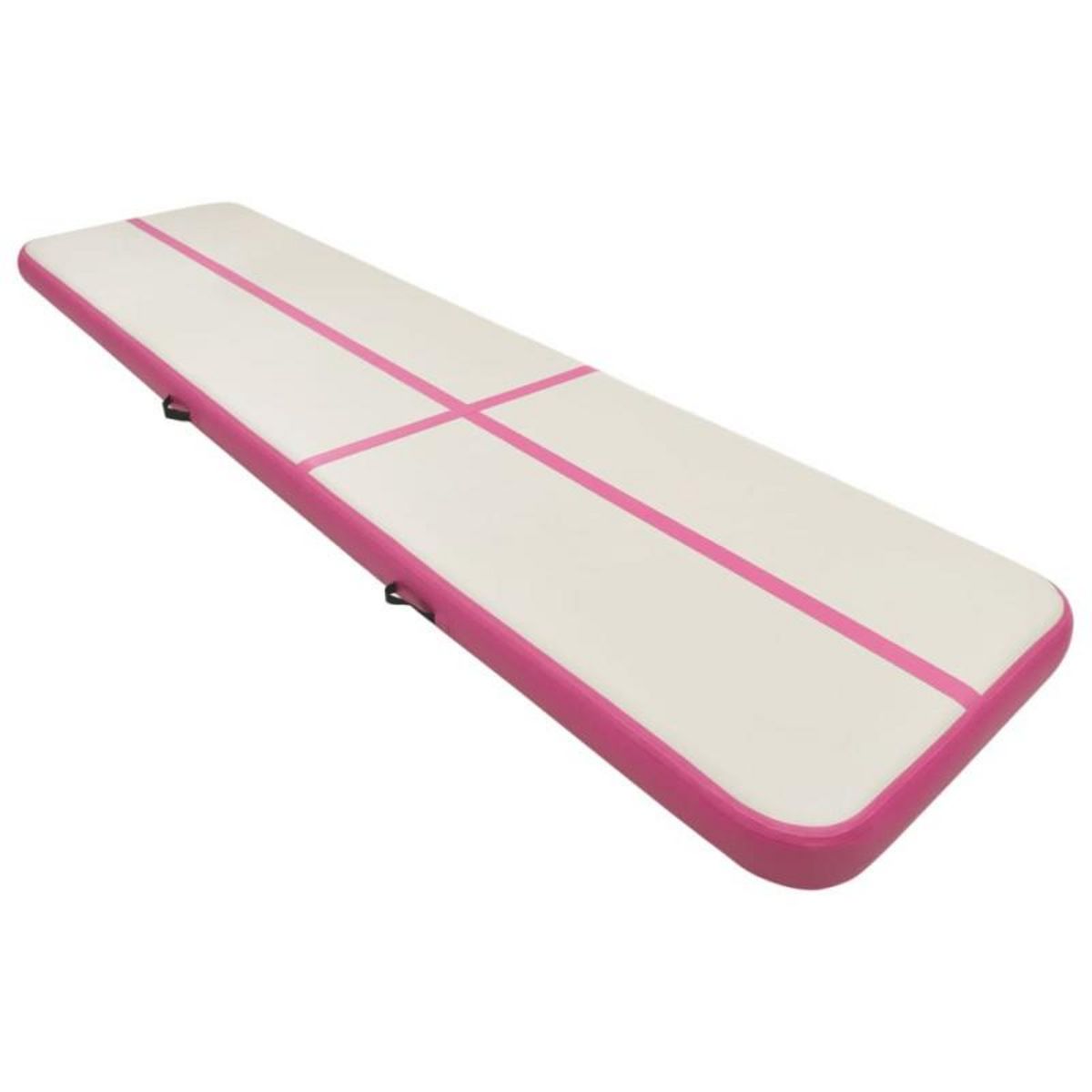 VIDAXL Tapis gonflable de gymnastique avec pompe 800x100x15cm PVC Rose