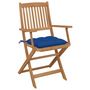Voir la diapositive 3 : VIDAXL Chaises pliables de jardin lot de 6 avec coussins Bois d'acacia