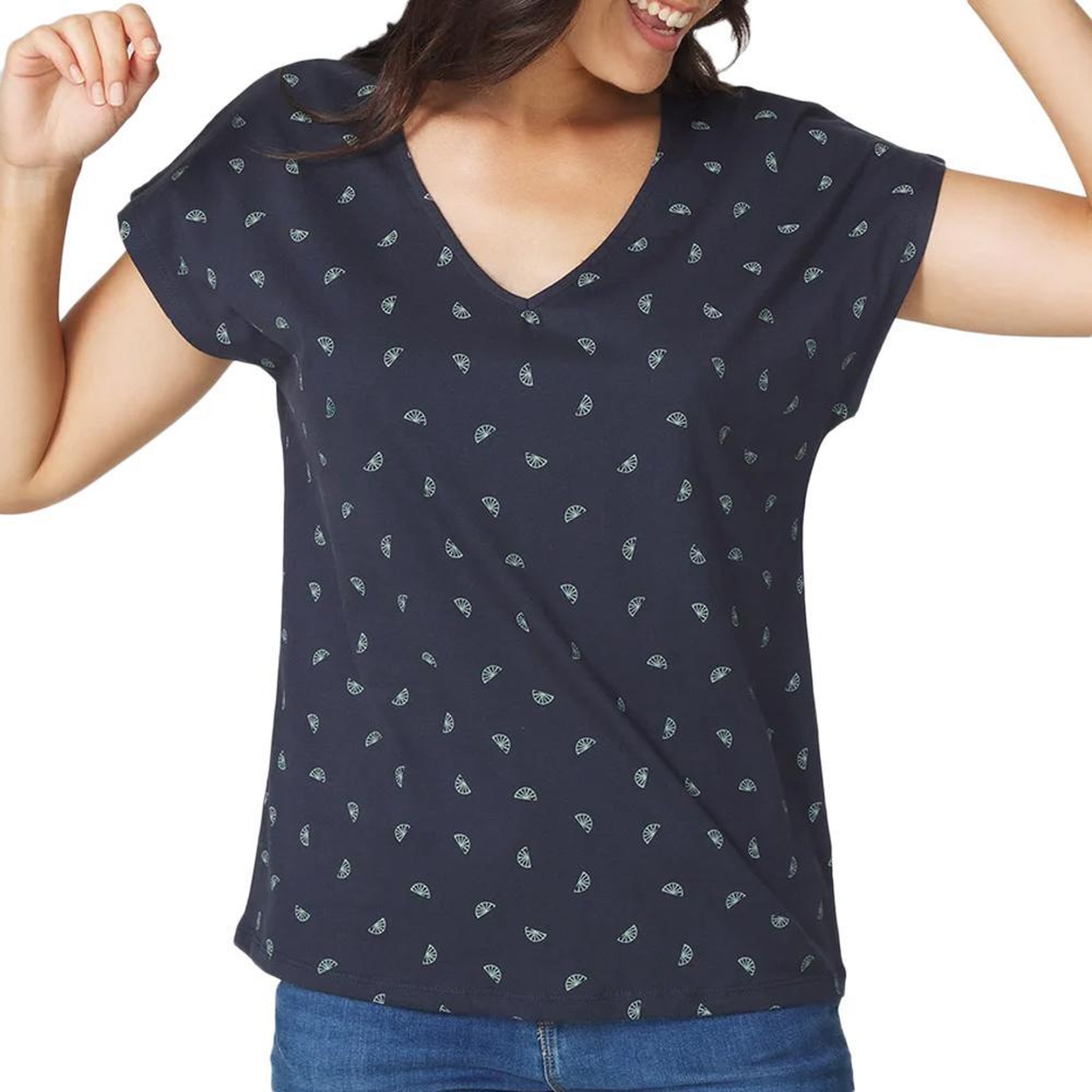 TBS T shirt  Femme TBS EDDENSAN. Coloris disponibles : Bleu