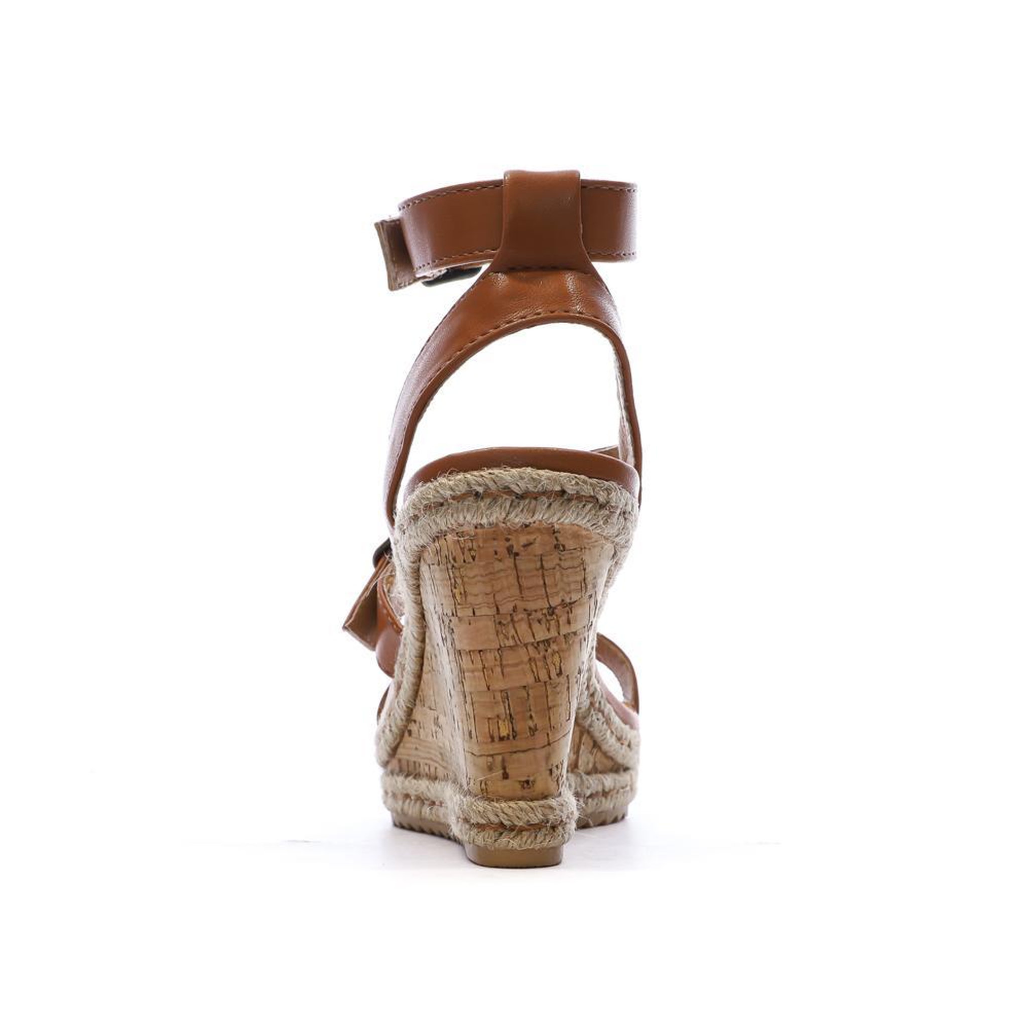 Voir la diapositive 3 : CHATTAWAK Sandales Compensée Camel Femme Chattawak Summer Camel