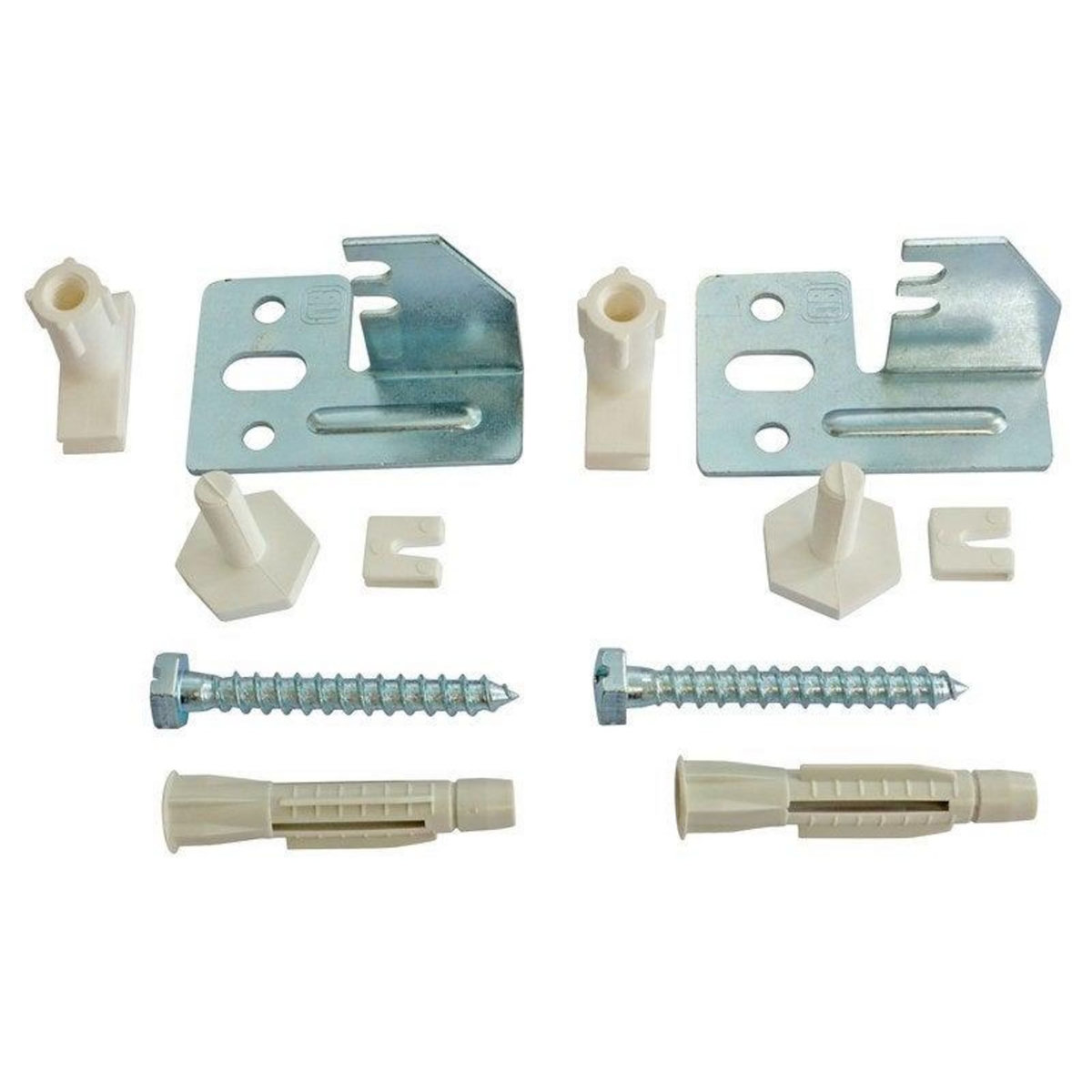 CENTRALE BRICO Jeu de 2 fixations réglables pour radiateur acier avec panneau à étrier