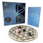 MON COFFRET FLEUR DE VIE. L'ART DE RECHARGER LES PIERRES. AVEC UN LIVRE D'INITIATION, 10 PIERRES ROULEES ET BRUTES ET UNE FLEUR DE VIE EN BOIS, Gustin Céleste