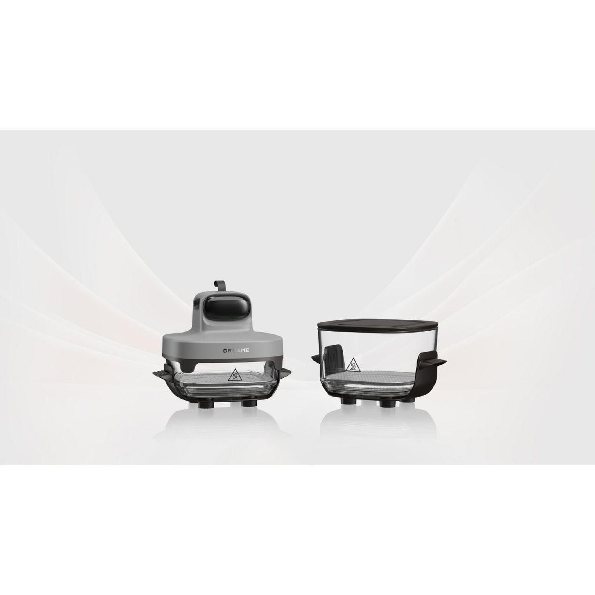 Voir la diapositive 3 : DREAME Friteuse sans huile tasti™,gris, 5 en 1, 2 récipients: 2,5l et 4,5l, 1500w