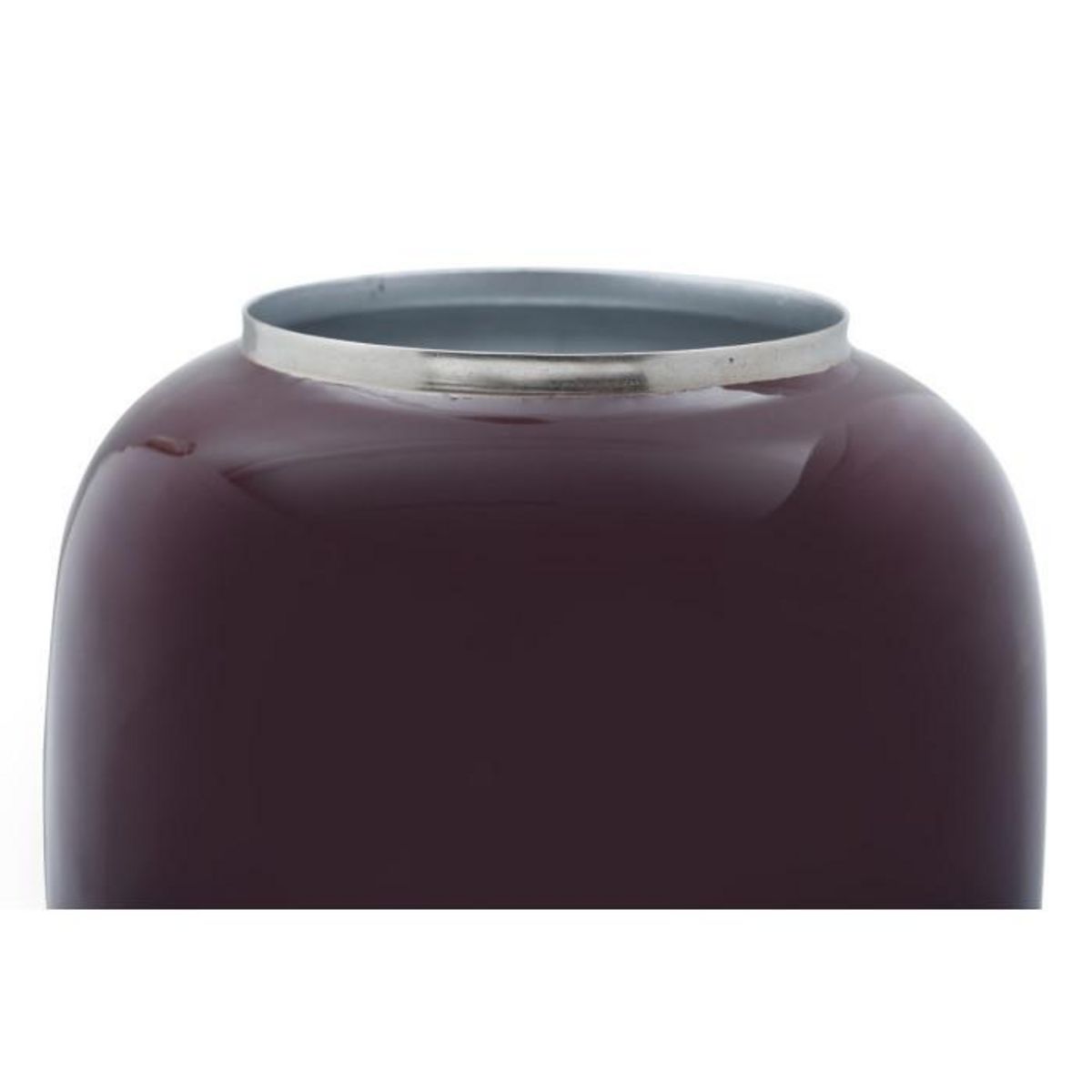 Paris Prix Vase Rond Design  Bynta  17cm Prune & Argent