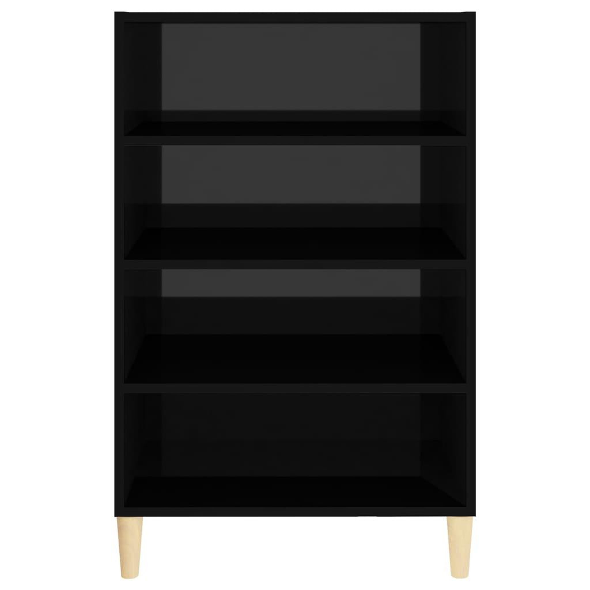 Voir la diapositive 4 : VIDAXL Buffet noir brillant 57x35x90 cm bois d'ingenierie