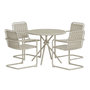 Voir la diapositive 1 : Paris Prix Ensemble Table de Jardin & 4 Chaises  Chios  90cm Beige