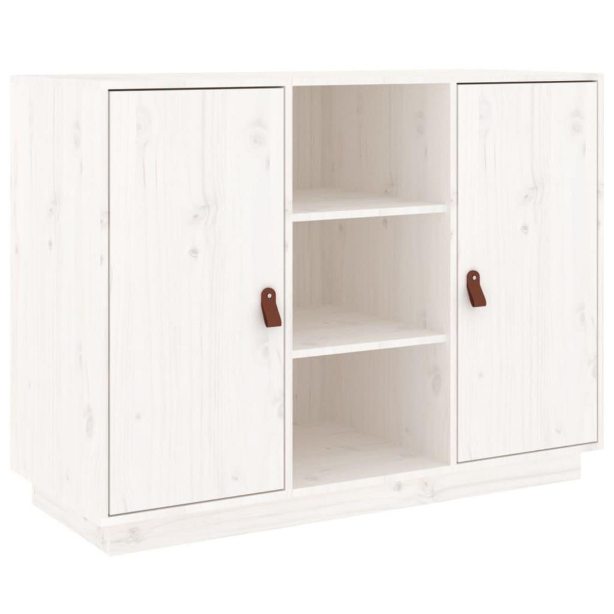 VIDAXL Buffet Blanc 100x40x75 cm Bois massif de pin