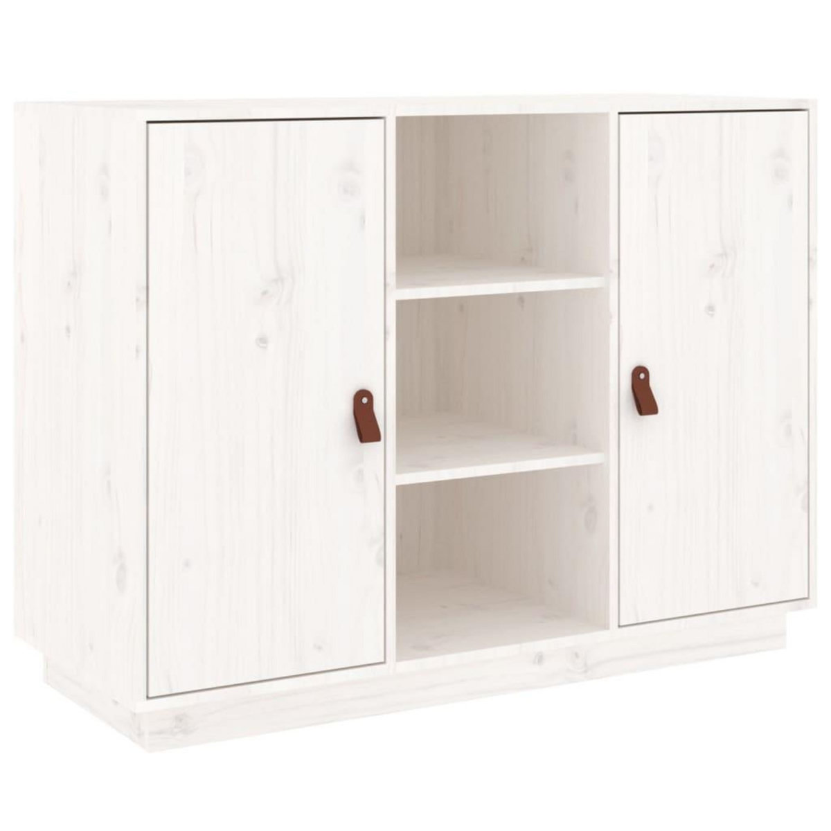 VIDAXL Buffet Blanc 100x40x75 cm Bois massif de pin