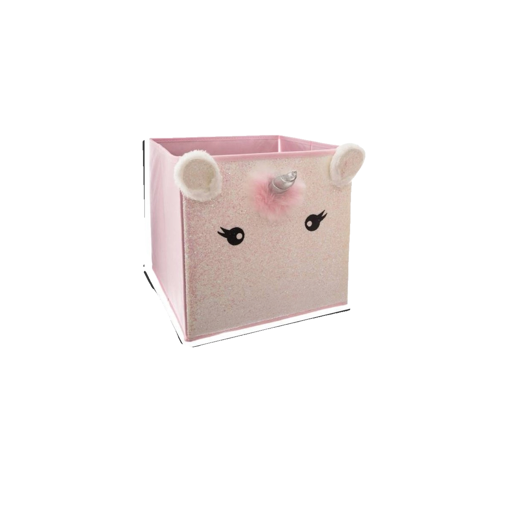 Voir la diapositive 4 : ATMOSPHERA Bac de rangement Licorne Rose