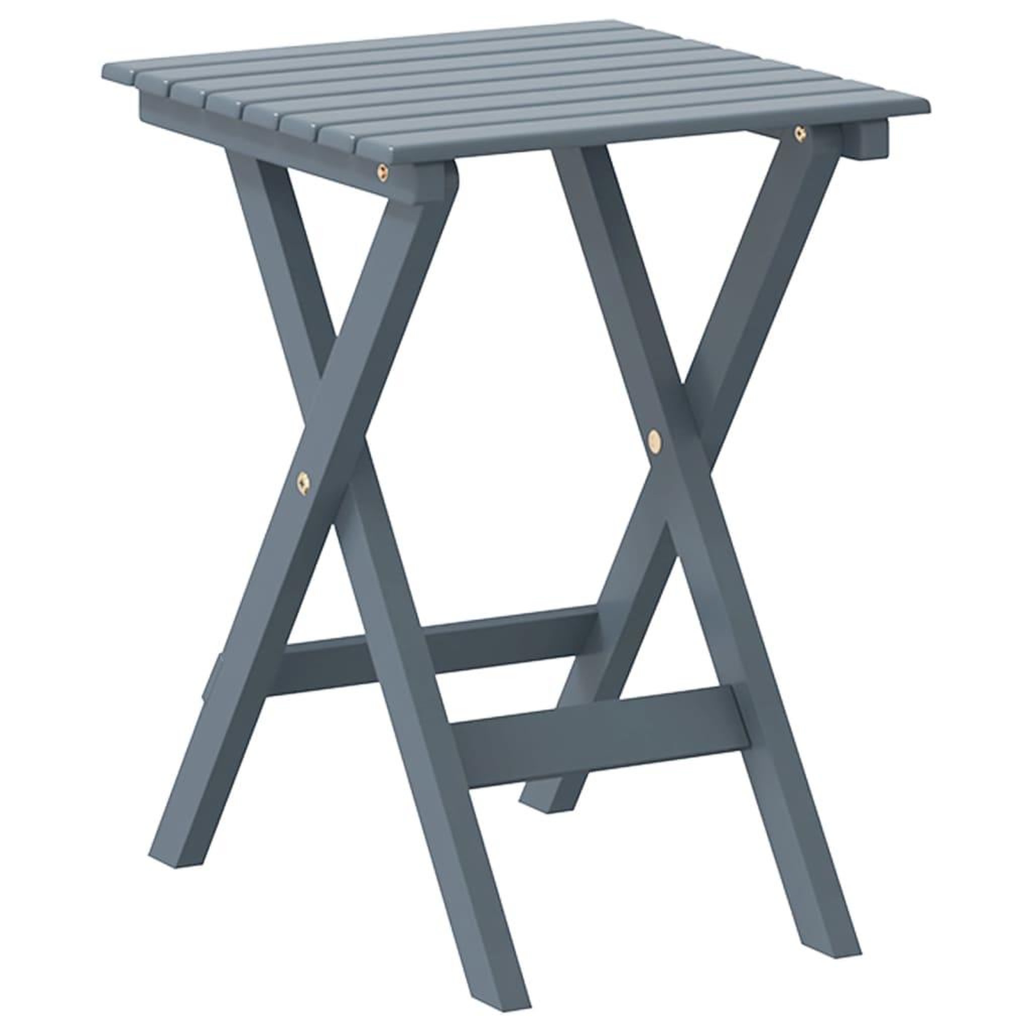 Voir la diapositive 4 : VIDAXL Chaises a bascule lot de 2 table pliable gris massif peuplier