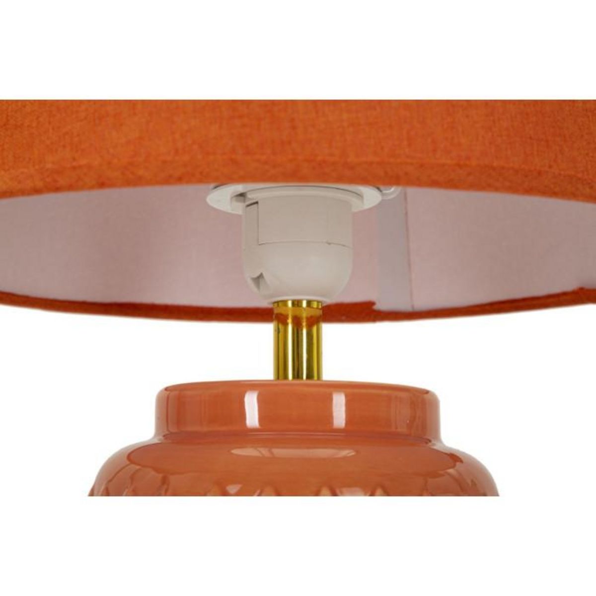 Paris Prix Lampe à Poser en Céramique  Square  44cm Orange