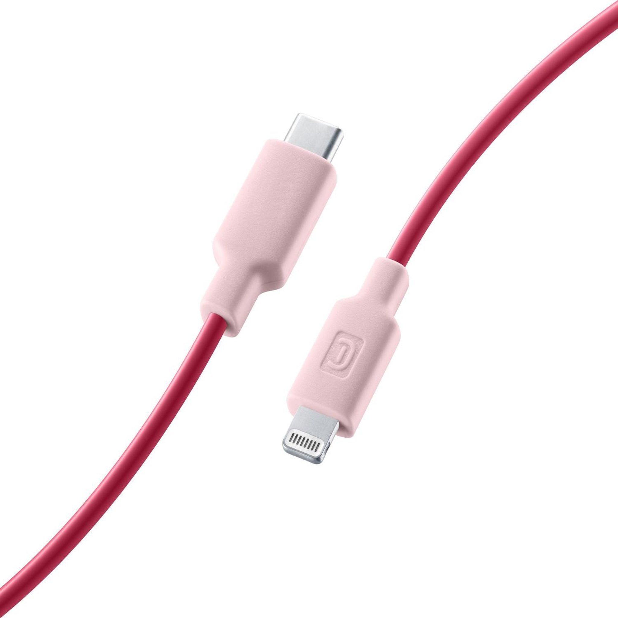 Voir la diapositive 2 : CELLULAR LINE Cellularline Stylecolor Cable 100cm - USB-C to Lightning