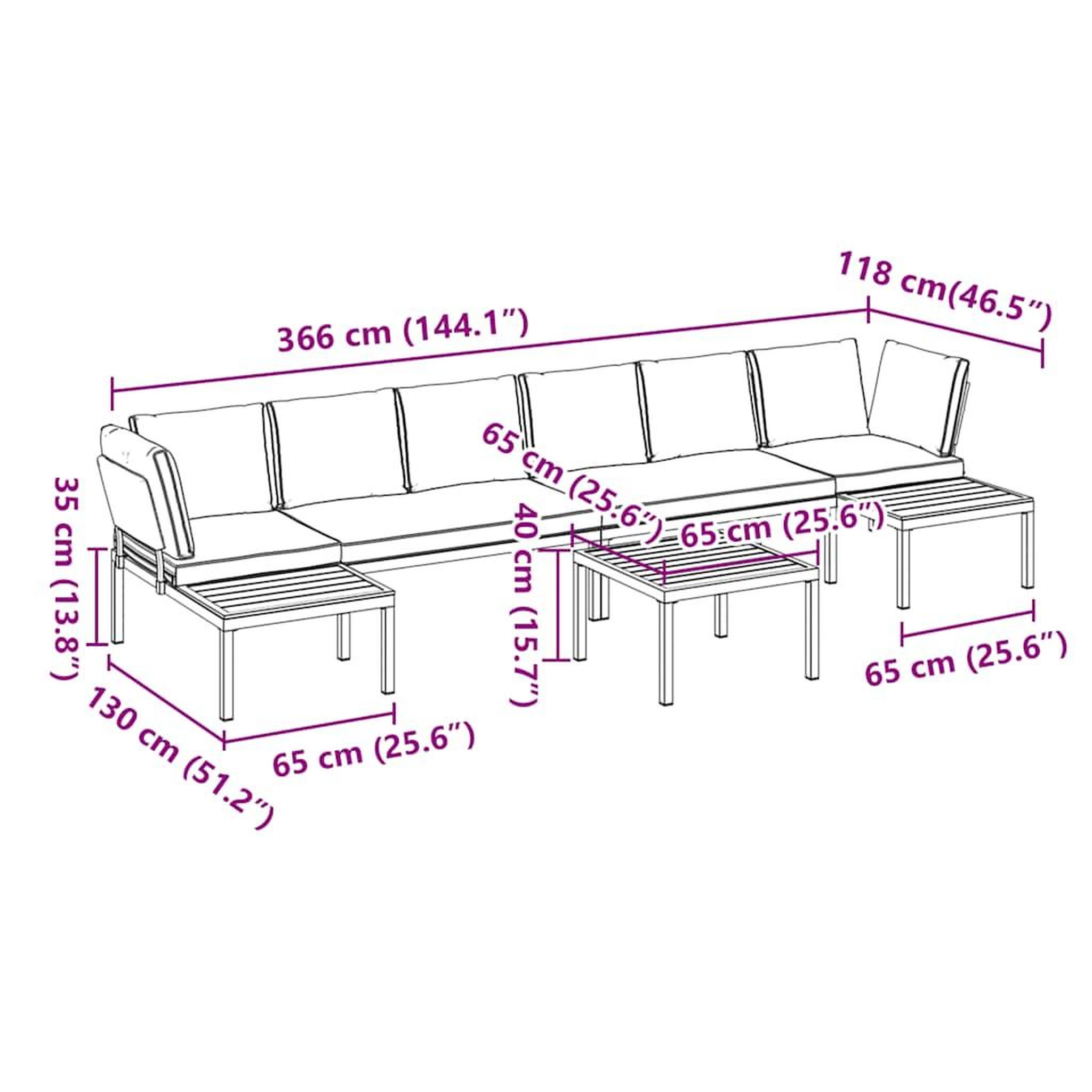 Voir la diapositive 6 : VIDAXL Salon de jardin 5 pcs avec coussins noir aluminium