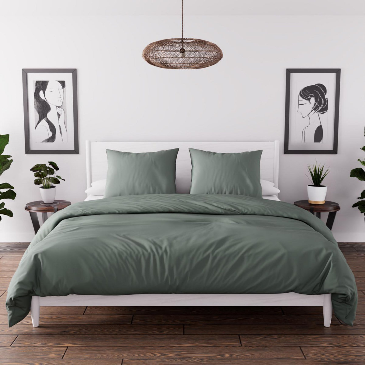 Intemporel Parure housse de couette en microfibre lavée BOHEME, par Soleil d'Ocre