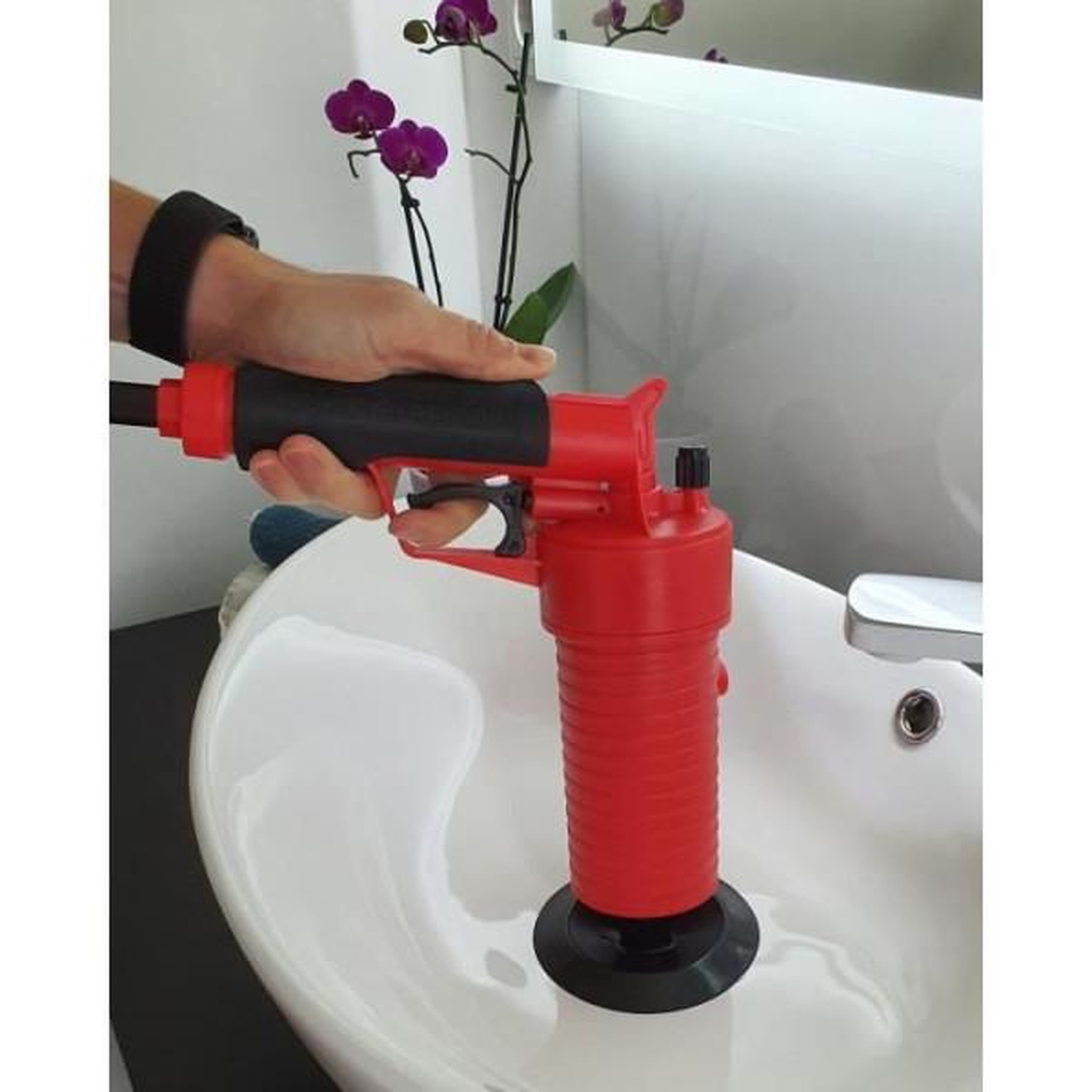 Voir la diapositive 4 : ROTHENBERGER Pistolet a déboucher - rothenberger - industrial 1500000006 - rouge - sans produits chimiques