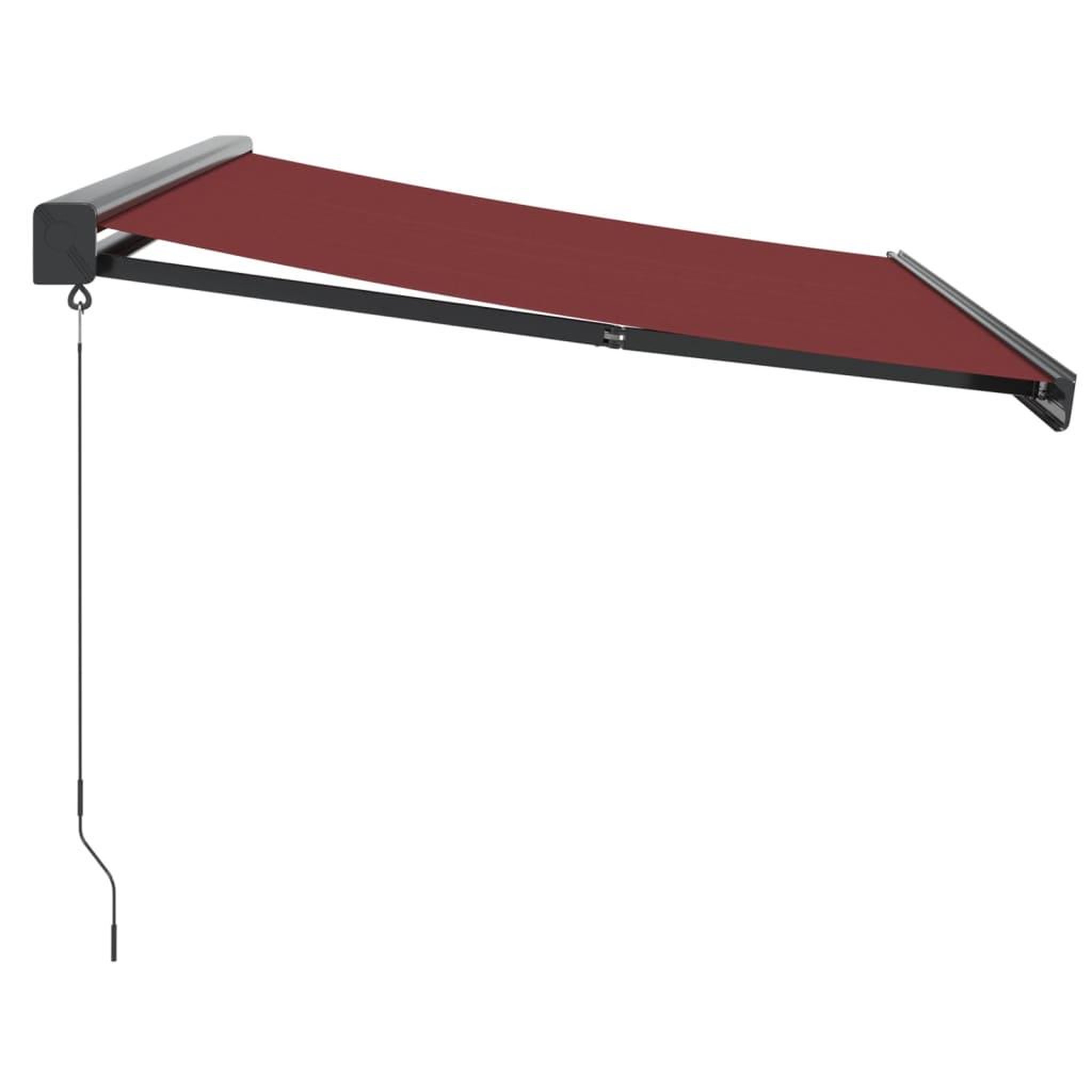 Voir la diapositive 4 : VIDAXL Auvent manuel retractable bordeaux 300x250 cm