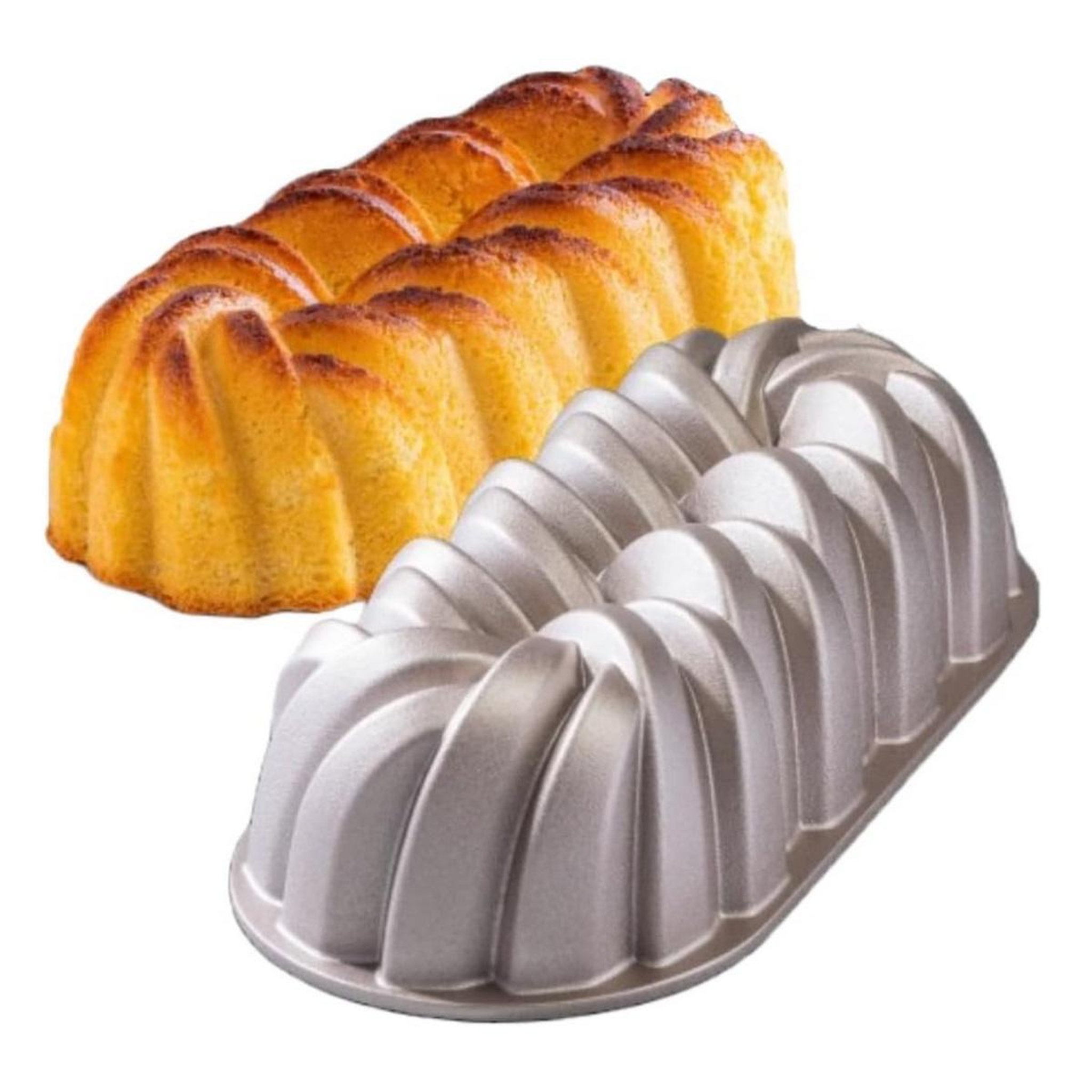 Voir la diapositive 2 : Patisse Moule a cake torsadé 31cm - 04503