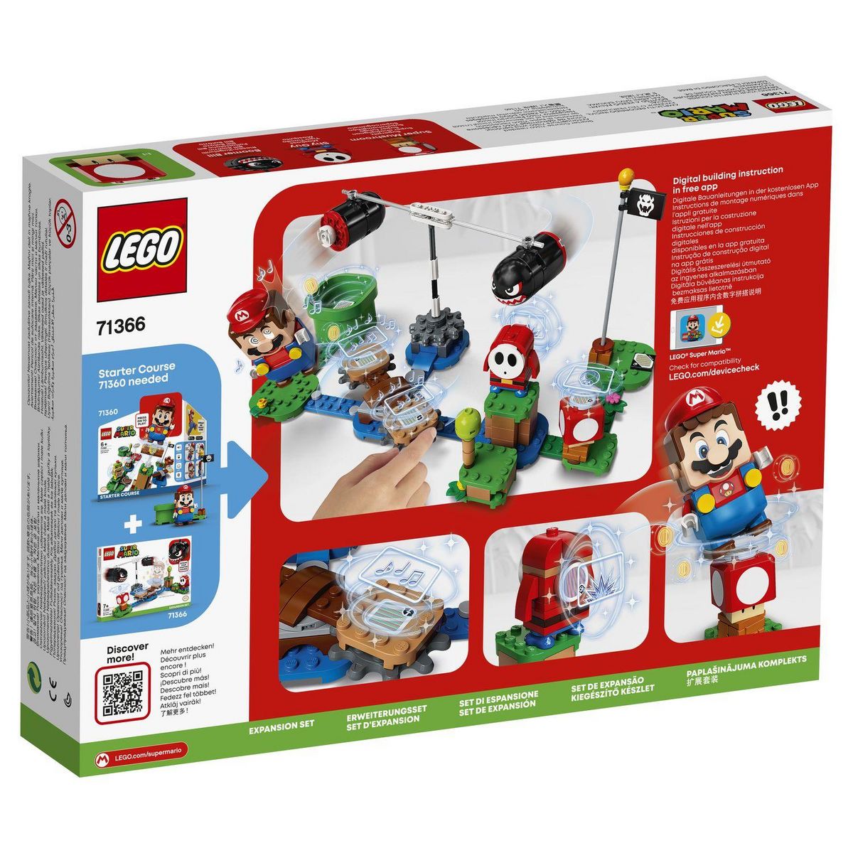 LEGO Super Mario 71366 - Ensemble d'extension Barrage de Bill Bourrins