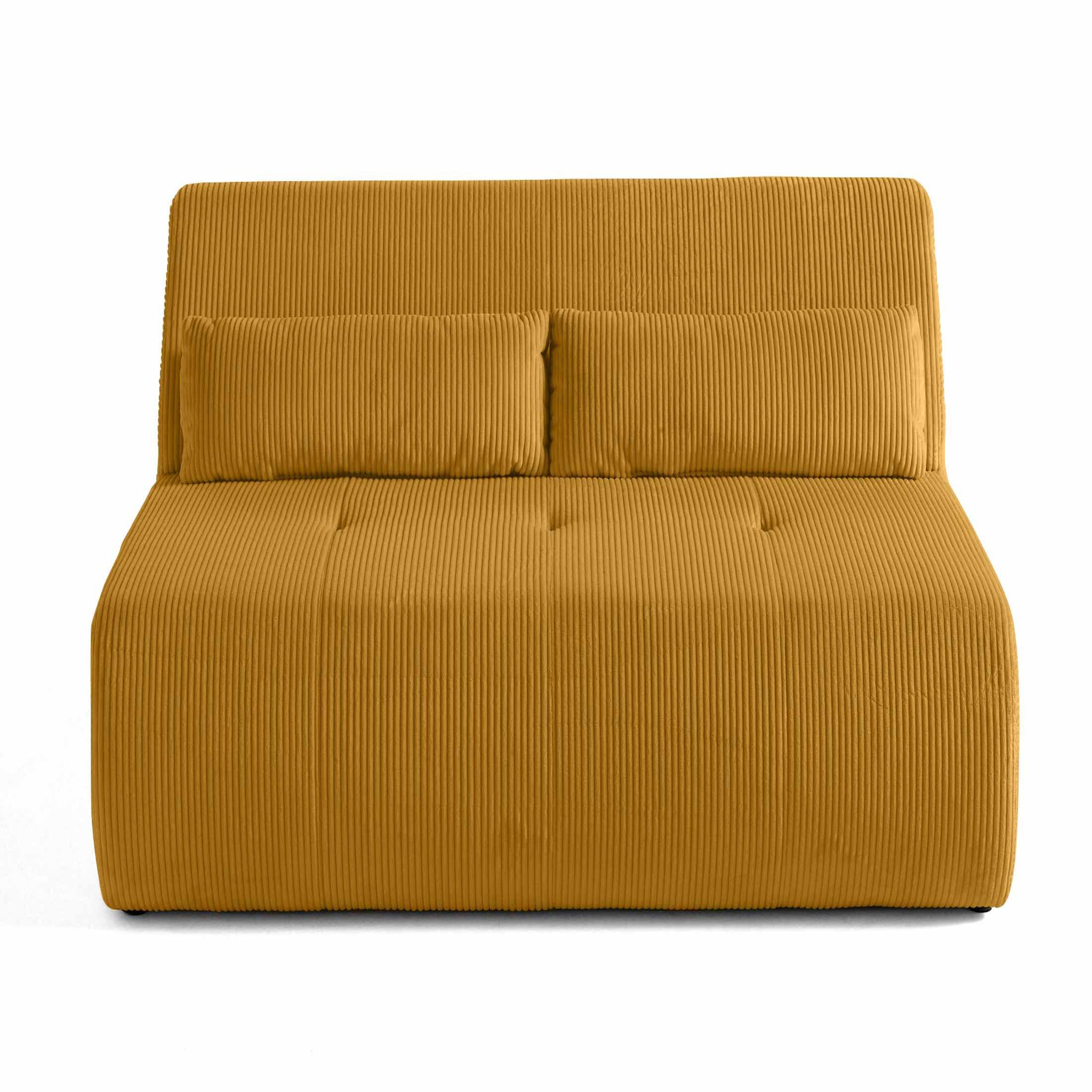 Voir la diapositive 1 : LISA DESIGN Onyx - canapé droit 2 places - en velours côtelé