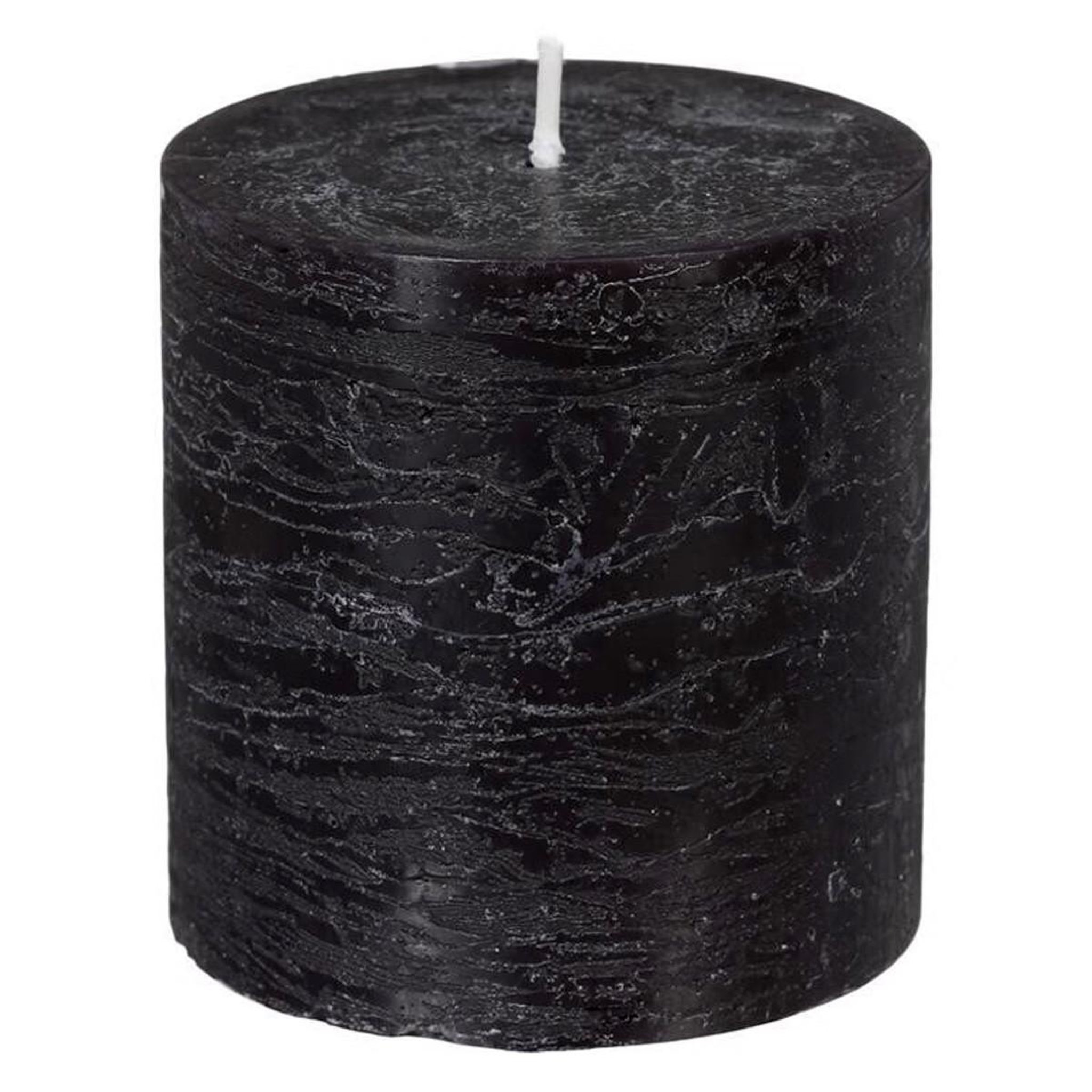 COMPTOIR DE LA BOUGIE Bougie ronde  rustic  7cm noir