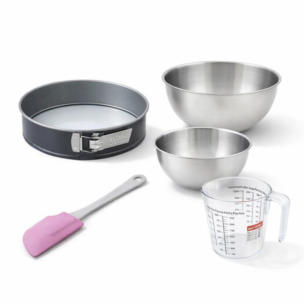 ZENKER Set de 5 ustensiles de pâtisserie moule à gâteaux bol spatule et verre doseur Zenker Energy