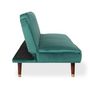Voir la diapositive 3 : Paris Prix Canapé Convertible en Velours  Seattle  180cm Vert
