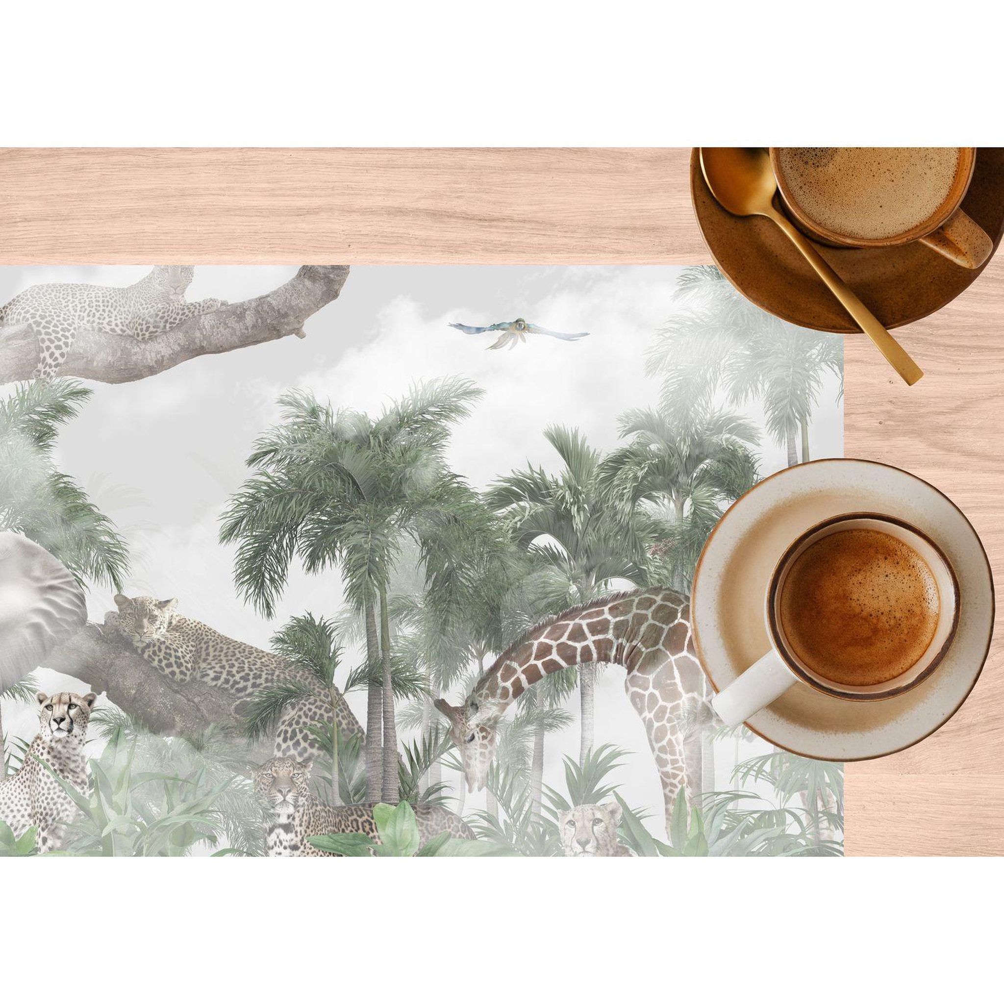 Voir la diapositive 2 : TOILINUX Lot de 2 sets de table motifs animaux olwen - 28 x 43 cm