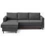 Voir la diapositive 4 : LISA DESIGN Jake - canapé d'angle gauche 4 places convertible avec coffre en tissu velours relief
