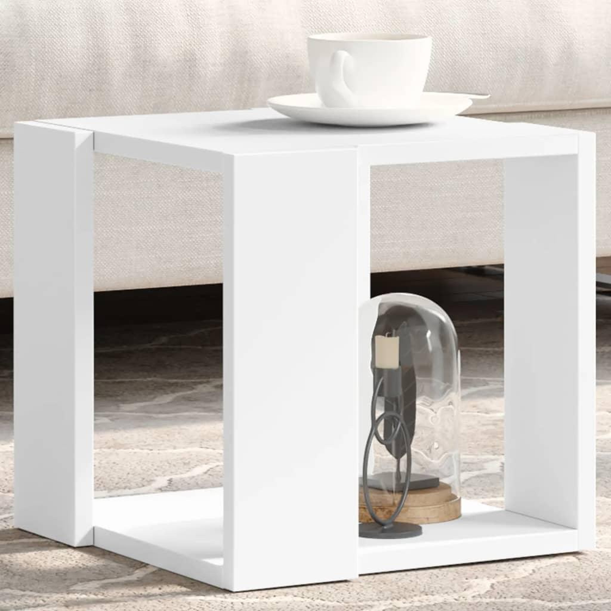 VIDAXL Table basse blanc 32x32x30 cm bois d'ingenierie