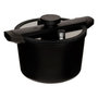 Voir la diapositive 1 : FIVE Cocotte Basse Pression  Couvercle  34cm Noir