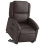 Voir la diapositive 3 : VIDAXL Fauteuil inclinable marron fonce cuir veritable