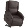 Voir la diapositive 3 : VIDAXL Fauteuil inclinable marron fonce cuir veritable