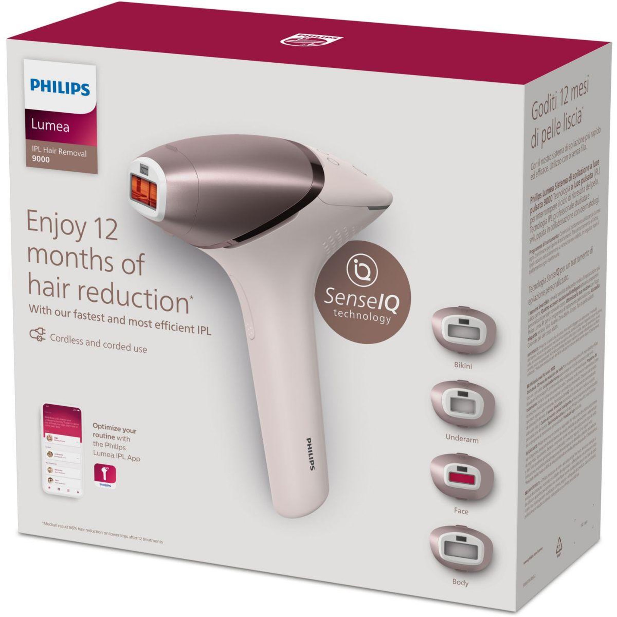 Voir la diapositive 5 : Philips Epilateur lumière pulsée IPL BRI955/01