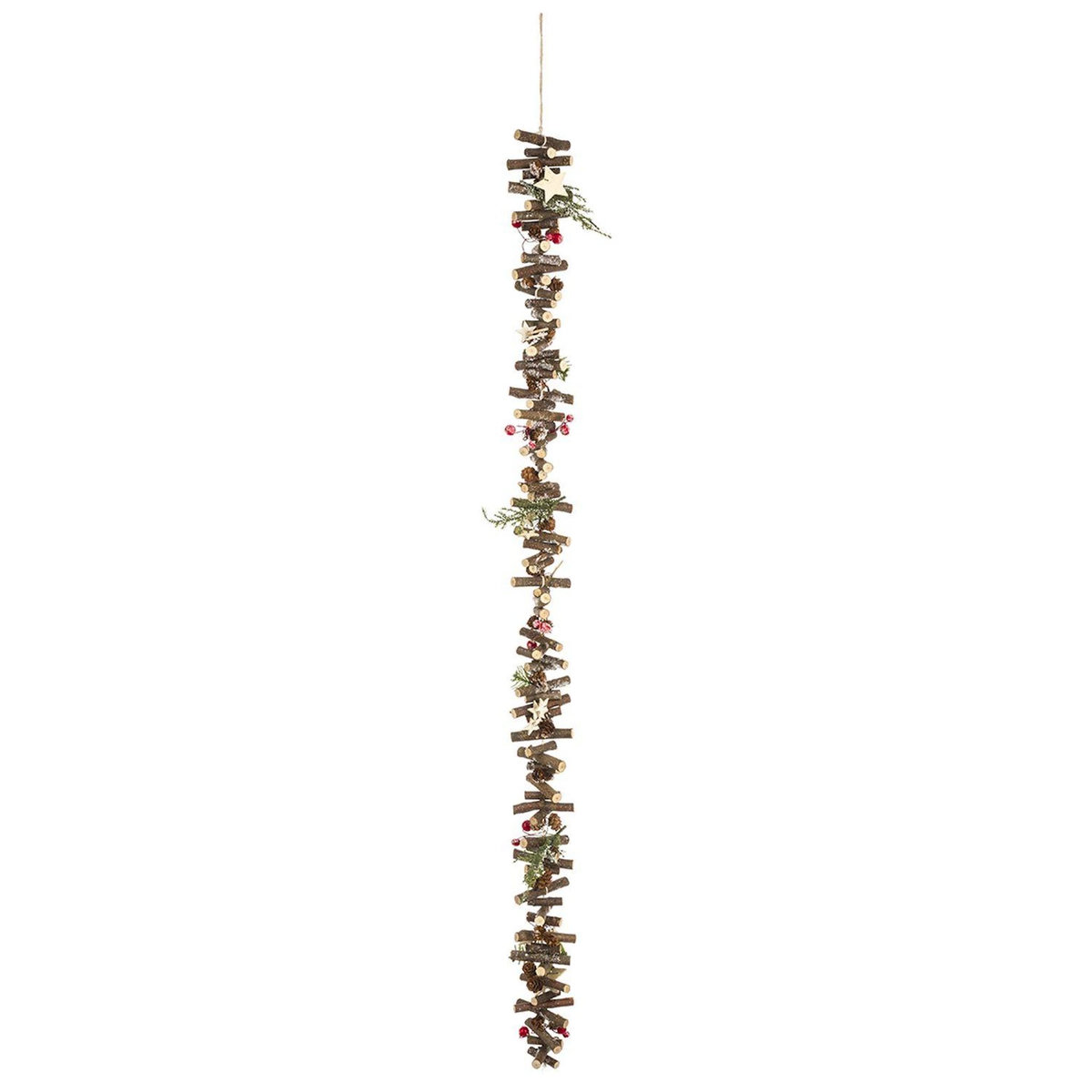FEERIC LIGHT & CHRISTMAS Guirlande en bois pour sapin de Noël Rondin