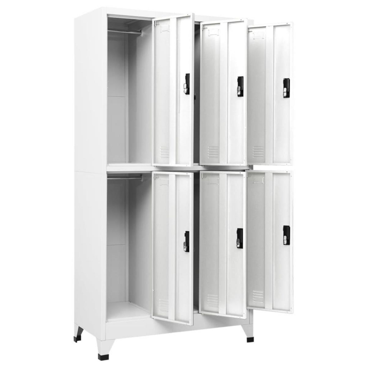 VIDAXL Armoire a casiers Blanc 90x45x180 cm Acier